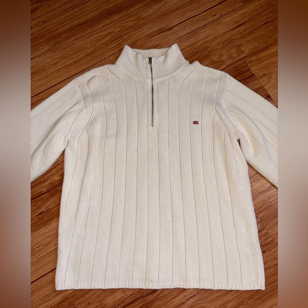 Vintage Polo Jeans by Ralph Lauren 1/4 Zip fair isle long sleeve knit Sweater XL